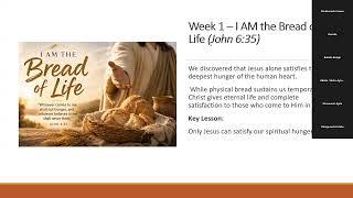 Summary of Bible Study on "The 7 I AM statements of Jesus"