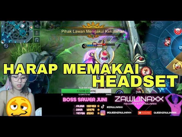 ZAWLINAXX PICK ANGELA LAGI! HARAP MEMAKAI HEADSET class=