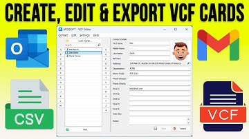 Create, Edit and Export VCF vCards with VCF Editor