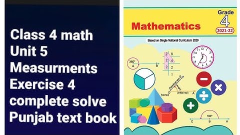 class 4 math unit 5 measurement exercise 4 complete solve(singal national curriculum)