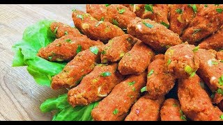 ⁣МЕРДЖИМЕК КЁФТЕСИ. ТУРЕЦКАЯ КУХНЯ. ТУРЕЦКИЕ КОТЛЕТКИ ИЗ БУЛГУРА И ЧЕЧЕВИЦЫ