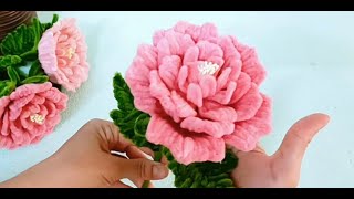 Peony flower DIY - How to make Peony flower from pipe cleaner - KESA DIY