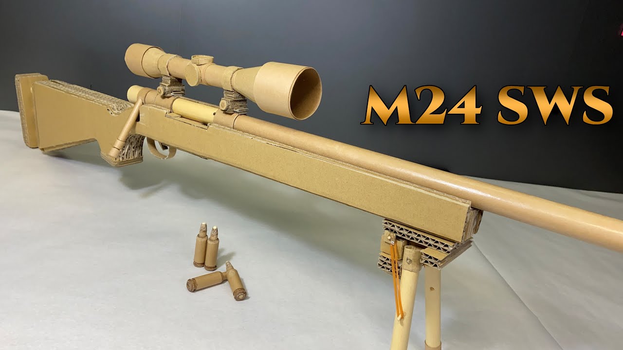 工作 ダンボールでスナイパーライフル作ってみた How To Make Cardboard Sniper Rifle Youtube