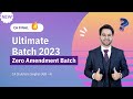Zero Amendment Batch CA Final Law for Nov'23 and May'24 ICAI | CA | Best Class for CA Final Law