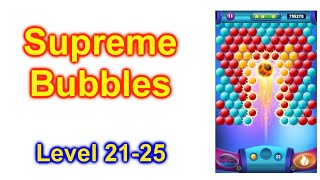 Supreme Bubbles Game Level 21-25 On Cell Phone screenshot 3