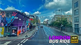 LONDON Bus Ride ?? - Route 242 - Bus journey through East London, from Aldgate to Hackney