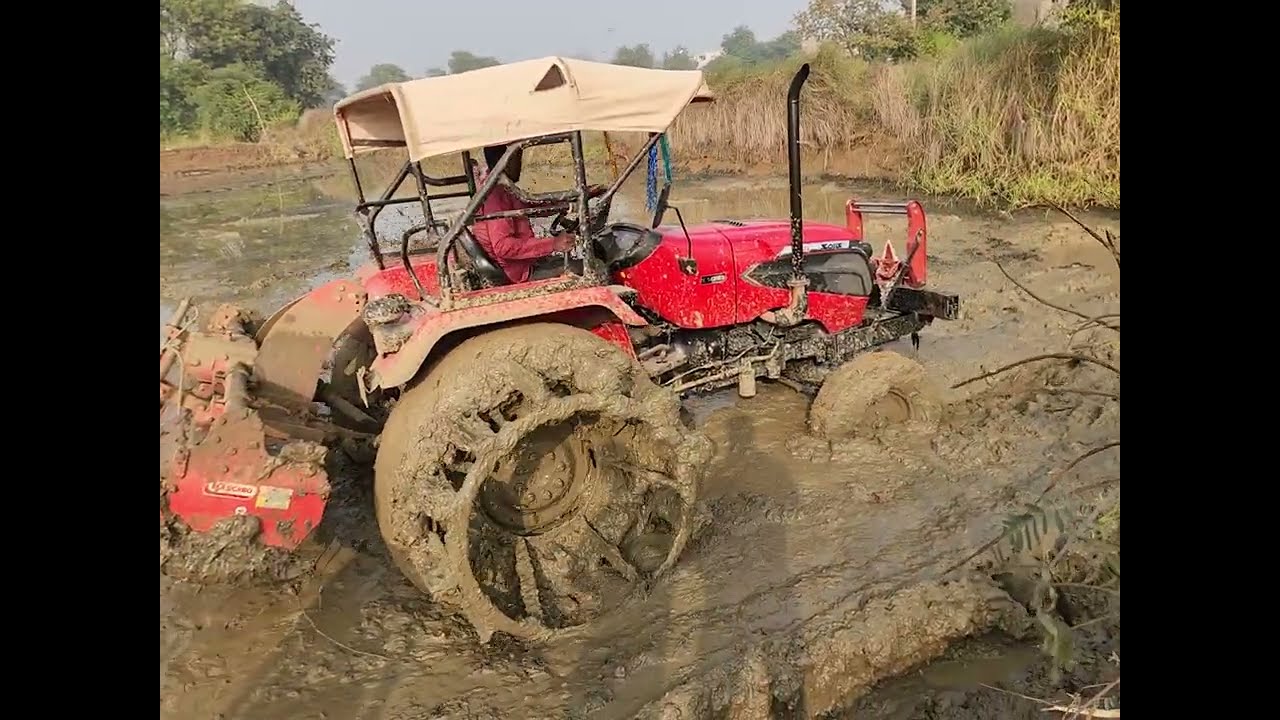 Tractor Power Test in Deep Ditch Swaraj 735 Fe | Mahindra 275 | Jcb 3dx 