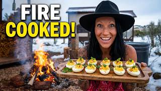 Deviled Eggs Cooked on an Open Fire - No Measuring!