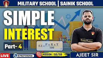 Simple Interest | Sainik School Coaching | Sainik School Class 6 | Military School Online