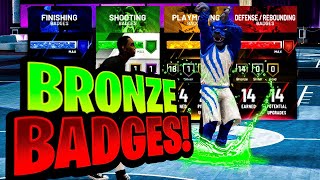 I USED ALL BRONZE BADGES ON NBA 2K22 (100 BADGES) + UNLIMITED GREENS