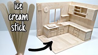 DIY Kitchen Set With Ice Cream Stick | DIY Miniature