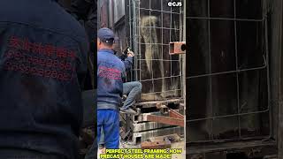 Perfect Steel Framing: How Precast Houses Are Made! 🏗️✨ #unique #building #construction #skills