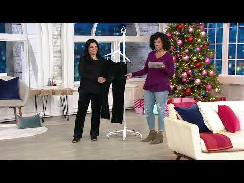 AnyBody Loungewear Velour Flare Pants on QVC