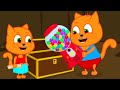 Cats Family in English - Gumball Machine Royal Cartoon for Kids