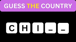 GUESS THE COUNTRY BY FIRST LETTERS PART 2 LEVEL 41