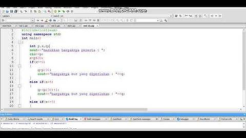 Program c++ menghitung banyaknya bus wisata yang diperlukan