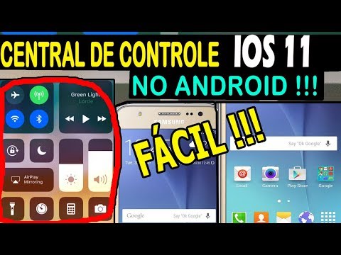 Celular Android com central de controle iOS 11