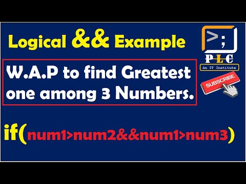 C programming Part 41, Logical Operators Example, find Greatest one among three number. && operator