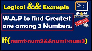 C programming Part 41, Logical Operators Example, find Greatest one among three number. && operator