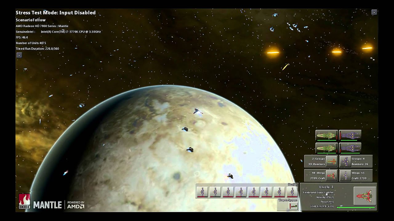 AMD Mantle Api demonstration (Star Swarm stress-test from Steam)