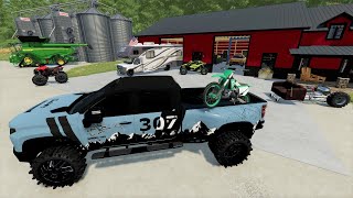 Camping and Off Roading with ATVs and Mud truck | Farming Simulator 22