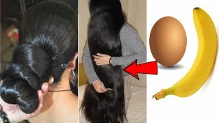 How To Grow Shine and Silky Hair Faster With Egg & Banana !! Super Fast Hair Growth Challenge!