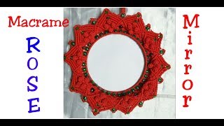 Macrame Mirror Rose Design Tutorial in Hindi