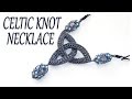 Beaded Cletic Knot necklace - CRAW Celtic Knot with beads - Cubic RAW necklace