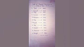 List of Classical languages in India&year🔥#civilserviceexams #competative_exam #railwayntpc #gk🔔