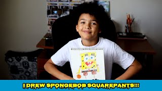 How To Draw SpongeBob Squarepants! ( Tutorial & Time Lapse)