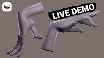 ZBrush Digital Sculpting Hands Tutorial | LIVE DEMO |