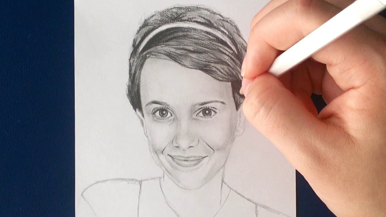 Millie Bobby Brown Drawing Cartoon, Stranger Things Mike and Eleven by ...