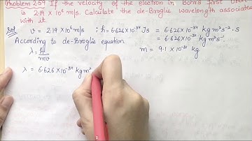 If the velocity of the electron in Bohr’s first orbit is 2.19 × 10^6 ms-1....