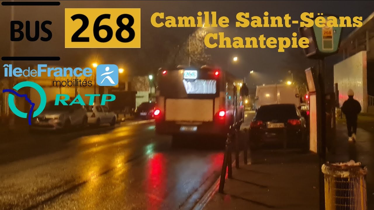 Bus 268 Ratp man lion s'city Le Trajet Entre Camille Saint-Sëans ...
