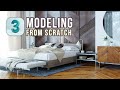 Bedroom Design in 3Ds Max - MODELING from Scratch