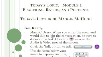 College Readiness Math MOOC - Module 1 Live Lecture
