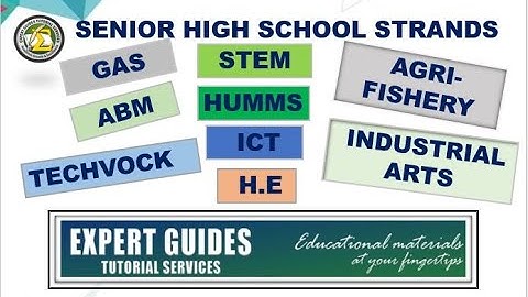 SENIOR HIGH SCHOOL STRANDS= PART 1