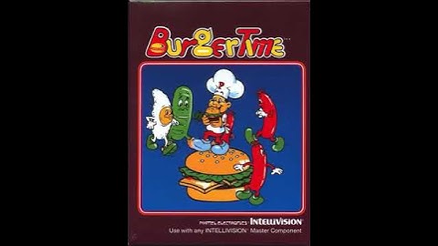 Intellivision LIVE Game Box Art |  Burgertime #intellivision #atari #retrogaming #burgertime