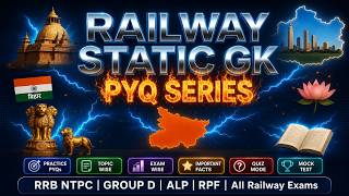 Railway Static GK PYQ Series | Part 5 🔥 | Most Important Previous Year Questions | RRB NTPC Group D