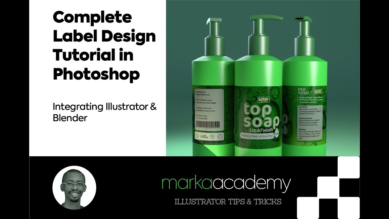 Complete Label Design Tutorial in Photoshop | Integrating Illustrator ...