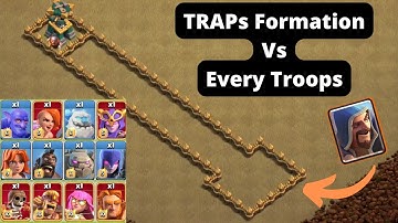 Traps Formation vs Every Max Troops | COC Impossible Traps Formation - CLASH OF CLANS