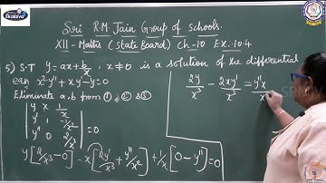 XII - MATHS - TN SAMACHEER  - Ordinary Differential Equations Ex.10.4 Q.No 5, 6 and 7