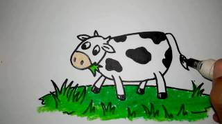 Cara Menggambar Sapi Makan Rumput Cara Menggambar Sapi Makan Rumput