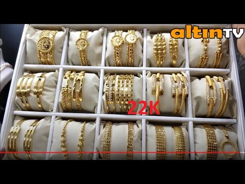 22 AYAR BİLEZİK Kelepçe Modelleri (Çok Şık Yeni Sezon Bileklik Çeşitleri  22K Gold Bracelet designs)