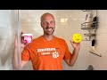 Cleaning hack  how to clean shower glass with miracle pink stuff  scrub daddy
