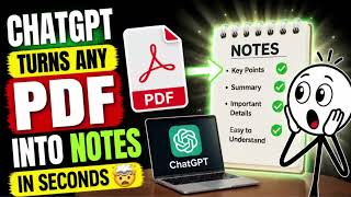 🚀 ChatGPT Turns Any PDF Into Notes in Seconds! 🤯 | Free AI Tool
