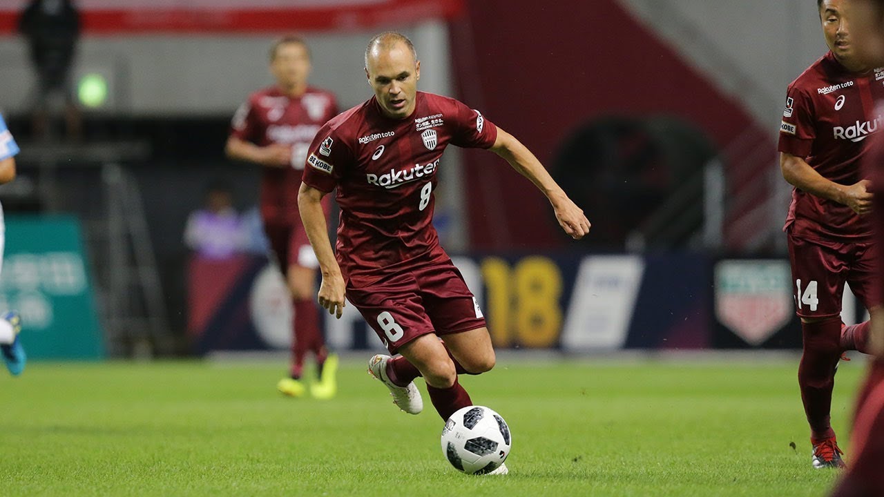 Official Andres Iniesta Scores First Ever J League Goal Vissel Kobe Vs Jubilo Iwata 11 08 18 Youtube