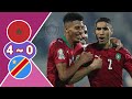 ملخص مباراة المغرب ضد الكونغو 4 0 أهداف المغرب فرحا هستيريا المغرب تأهل إلى المونديال 