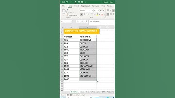 Convert number into Roman number in excel 🔥 |#excel #exceltutorial #shorts