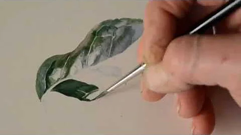 Rosie Sanders Paints a Camelia Leaf - at Lightning...